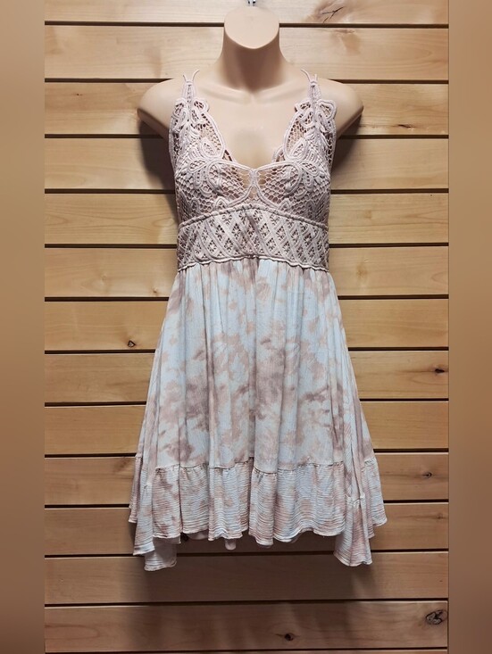 J for Justify Dresses & Skirts - Boho Crochet Tye-Dye Mini Dress Size L